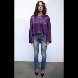 Zara Jacquard Blouse